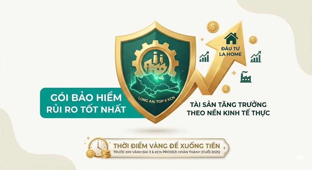 Việc Long An đứng Top 5 về KCN chính là gói bảo hiểm rủi ro tốt nhất cho nhà đầu tư LA Home, đảm bảo tài sản luôn tăng trưởng theo sự phát triển của nền kinh tế thực