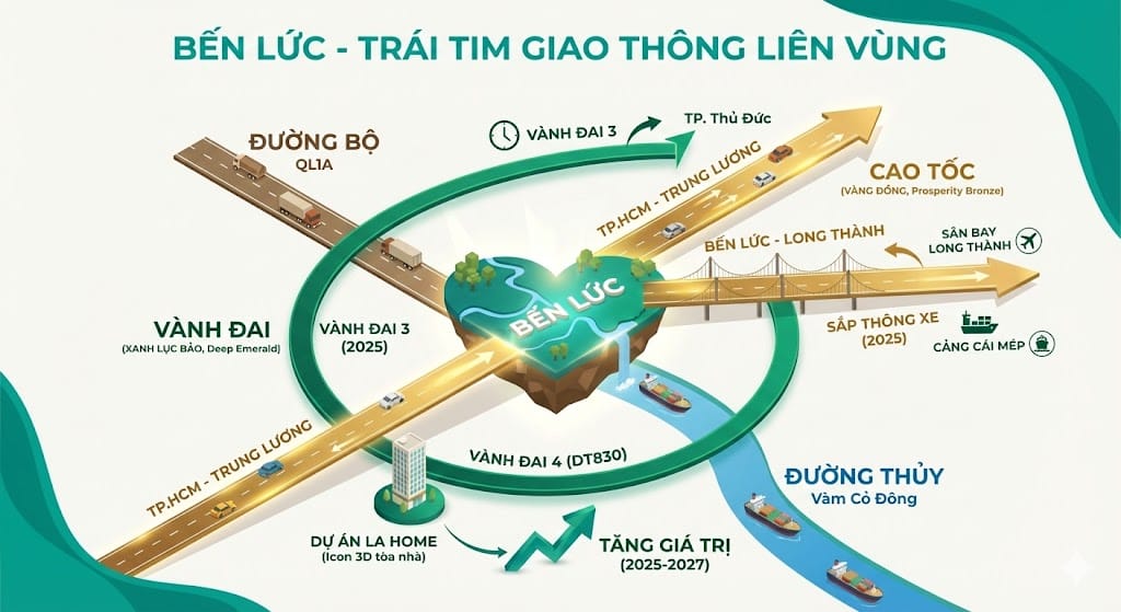 Bến Lức - "Trái tim" của mạng lưới giao thông liên vùng