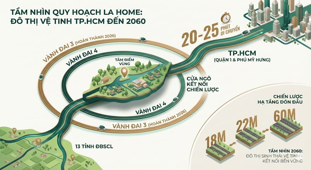 Tầm nhìn quy hoạch LA Home trong chiến lược đô thị vệ tinh TP.HCM đến 2060